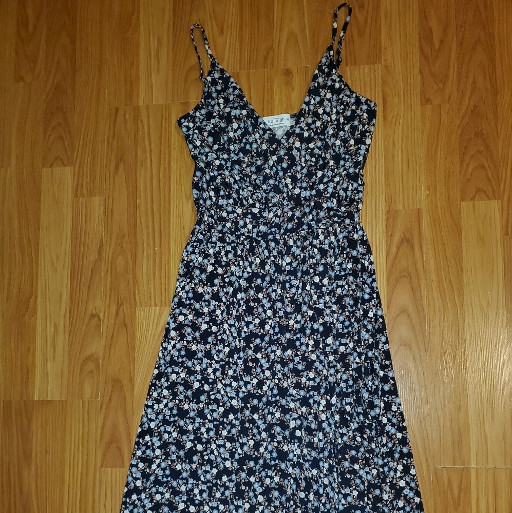 Navy Floral Jumpsuit